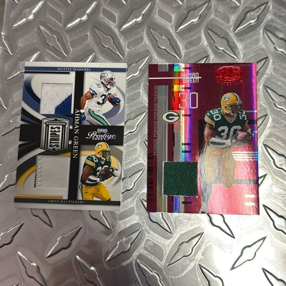 2005 leaf certified materials mirror red ahman green #43 90/100 and stripes too - Picture 1 of 2